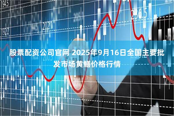 股票配资公司官网 2025年9月16日全国主要批发市场黄鳝价格行情